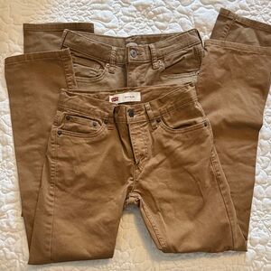 2 pairs boys jeans Old Navy karate slim (14) & Levi’s 511 slim (12)